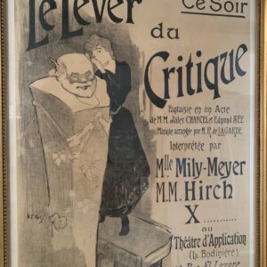 Le Lever Du Critique - Art by H.S. Ibels (1895) 20x25 French Lithograph Poster - Framed