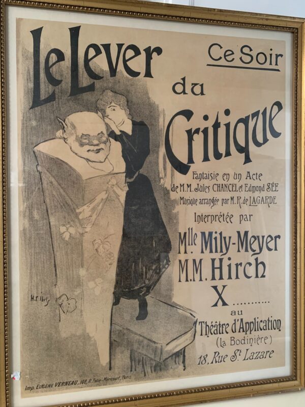 Le Lever Du Critique - Art by H.S. Ibels (1895) 20x25 French Lithograph Poster - Framed