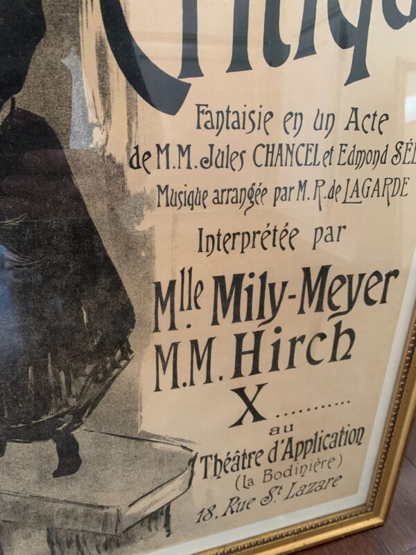 Le Lever Du Critique - Art by H.S. Ibels (1895) 20x25 French Lithograph Poster - Framed - Image 4
