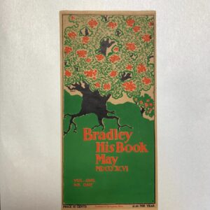 Bradley His Book - Art By William H. Bradley (1890's) 5x10.5 US Green Booklet Cover
