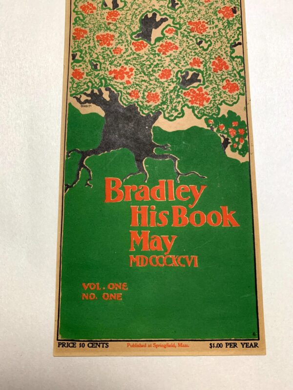 Bradley His Book - Art By William H. Bradley (1890's) 5x10.5 US Green Booklet Cover - Image 2