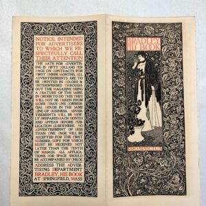 Bradley His Book - Art By William H. Bradley (1890's) 5x10.125 US Gatefold Booklet