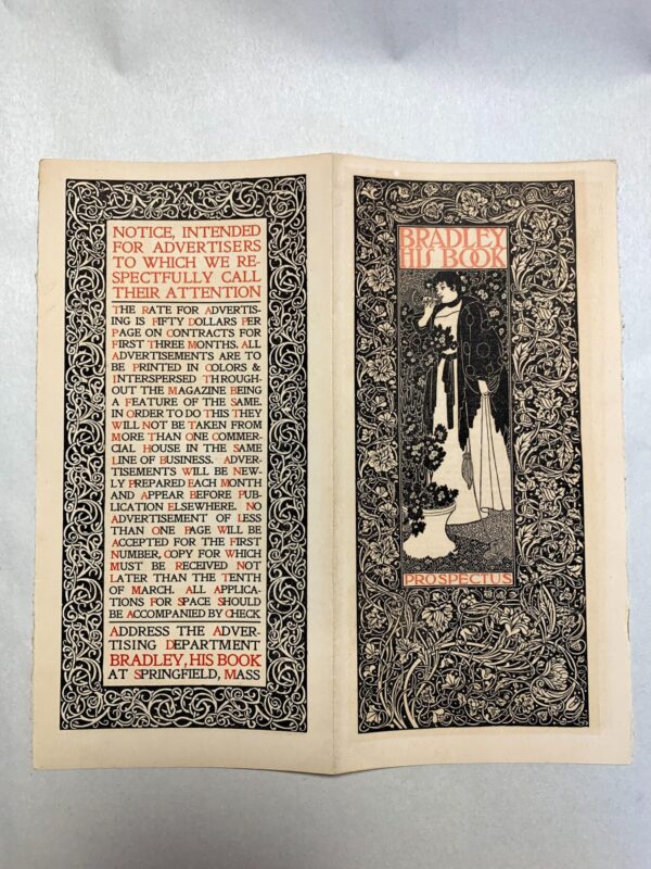 Bradley His Book - Art By William H. Bradley (1890's) 5x10.125 US Gatefold Booklet