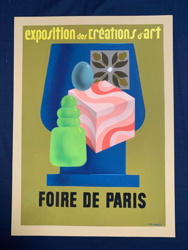 Exposition des Creations - Art by Pierre Fix-Masseau (1974) 15.25x21.75 French Advertising Poster