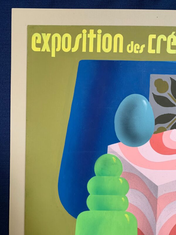 Exposition des Creations - Art by Pierre Fix-Masseau (1974) 15.25x21.75 French Advertising Poster - Image 2