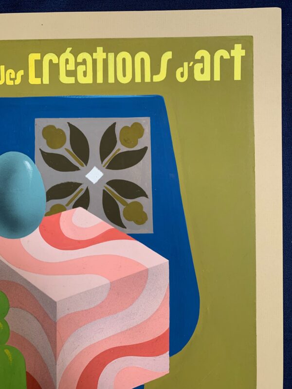 Exposition des Creations - Art by Pierre Fix-Masseau (1974) 15.25x21.75 French Advertising Poster - Image 3