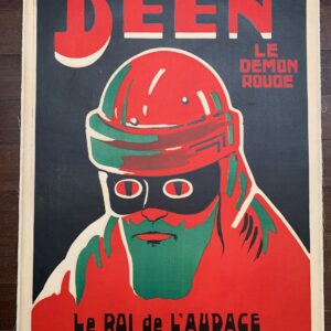 Deen - The Red Devil - (1920's) 24.5x33.5 Belgian Motorsport Circus Poster LB