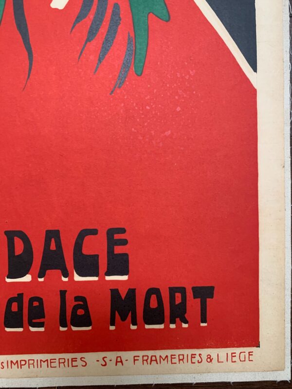 Deen - The Red Devil - (1920's) 24.5x33.5 Belgian Motorsport Circus Poster LB - Image 3
