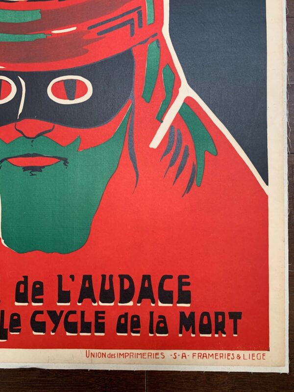 Deen - The Red Devil - (1920's) 24.5x33.5 Belgian Motorsport Circus Poster LB - Image 7