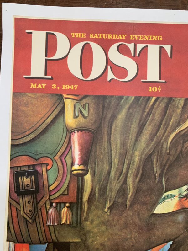 Saturday Evening Post - Art By Norman Rockwell (1947) 22x28 US Newstand Poster - Image 2