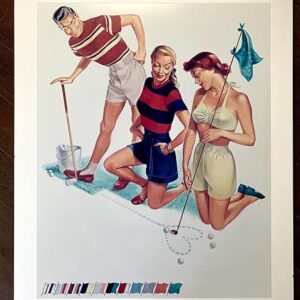 Jantzen Clothing Illustration - Artist Pete Hawley (1948) 21x26.5 US Ad Agency Photographic Print - Foam Core