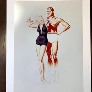Jantzen Clothing Illustration - Art George Petty (1938) 18x24 US Ad Agency Photographic Print - Foam Core