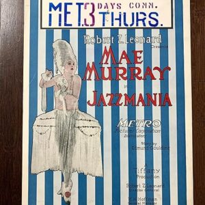 Jazzmania (1923) US Silent Window Card Movie Poster