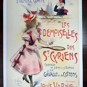 Les Demoiselles Des St. Cyriens - Art By Jacques Wely (1898) 23.5x32 French Theater Poster LB