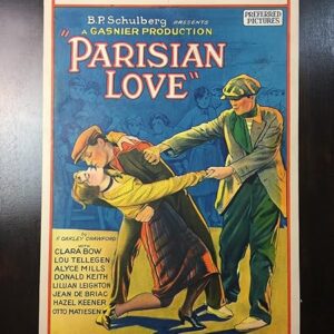 Parisian Love - Clara Bow (1925) US Window Card Movie Poster