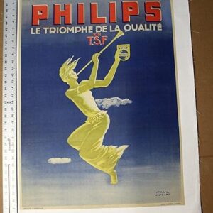 Philips Le Tromphe - Art By Paul Colin (1945) French Olympic Poster LB