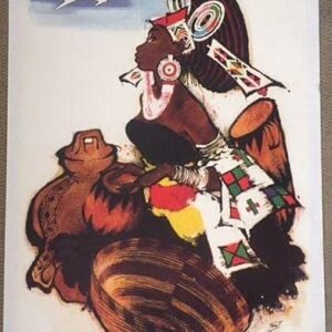 South Africa By SAS (1950's) Danish Travel Poster LB