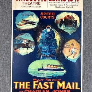 The Fast Mail - Charles Buck Jones (1922) US Window Card Movie Poster