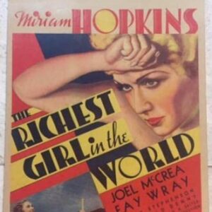 The Richest Girl In The World (1934) US Window Card Movie Poster