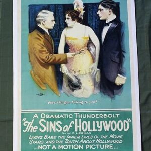 The Sins Of Hollywood W.C. Herman (1920) One Sheet Stage Play Poster LB