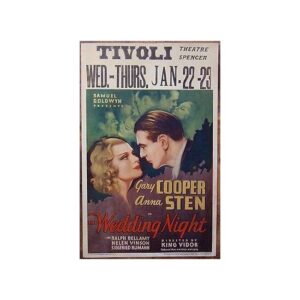 The Wedding Night - Gary Cooper (1935) US Movie Window Card