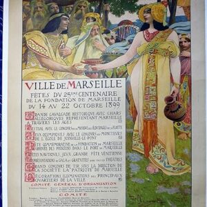 Ville De Marseilles (1899) 38x59 French Advertising Poster LB