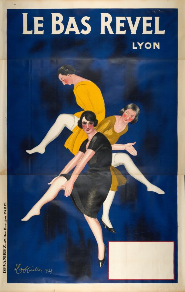 Le Bas Revel - Art by Leonetto Cappiello (1929) 78.5x127.25 French Fashion Poster