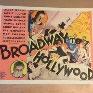 Broadway To Hollywood - Jimmy Durante (1933) US Half Sheet Movie Poster LB